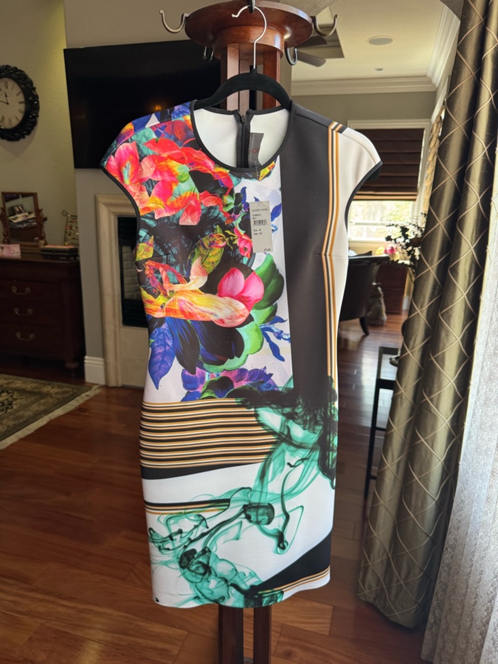 Clover Canyon Multicolor Floral & Smoke-Print Mini Dress